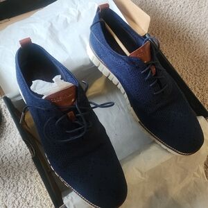 Cole Haan Men's Navy Knit Oxford Shoes